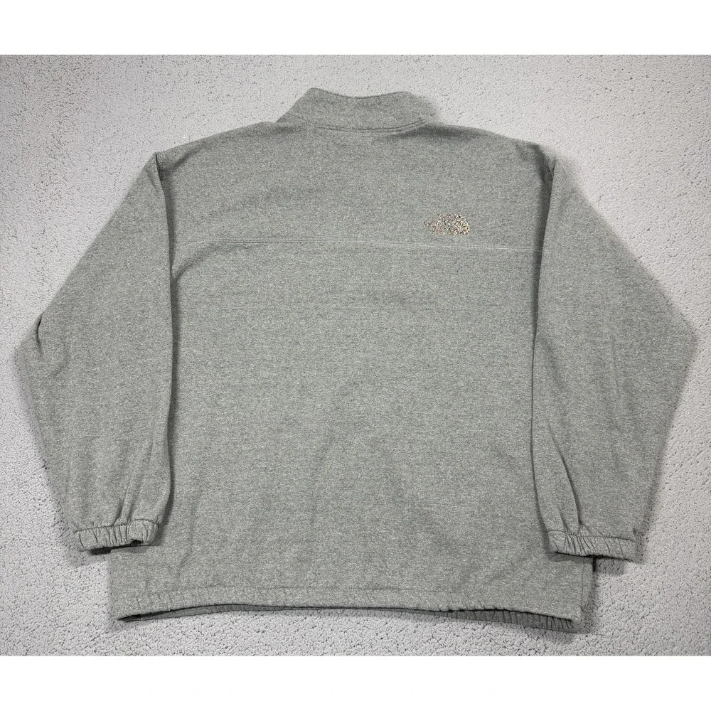 The North Face Sweatshirt Mens XL Gray Fleece 1/4 Zip Pullover Speckle Logo